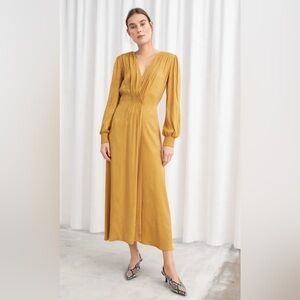 NWT & OTHER STORIES Ruched Jacquard
Midi Dress, Size 0